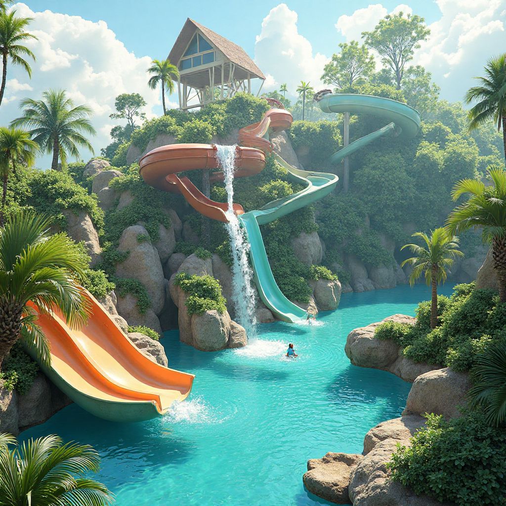 Futuristic water park concept design